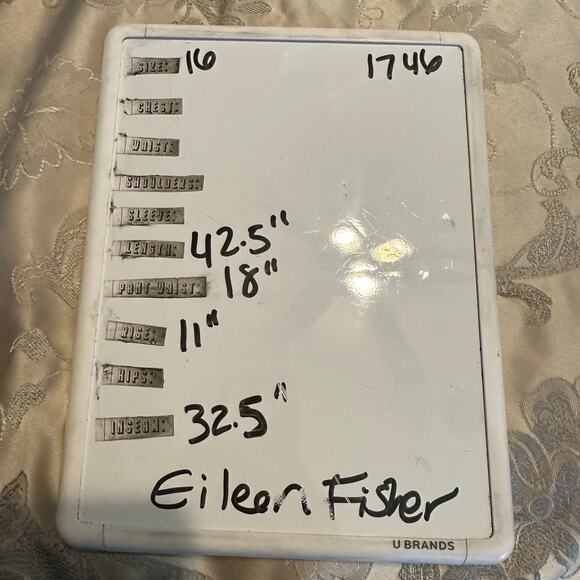 Eileen Fisher Linen Viscose Wide Leg Pants Gray Size 16 Zip - Picture 6 of 6